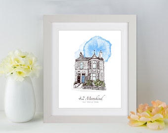 Custom House Portrait, Home Portrait From Photo, Watercolour House, Home Painting, House Painting, Personalised picture, New Home Gift