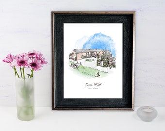 Custom House Portrait, Custom Home Portrait From Photo, Watercolour House Painting, Personalised Housewarming Gift, New Homeowner Gift