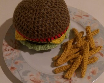 Cheese Burger and Chips