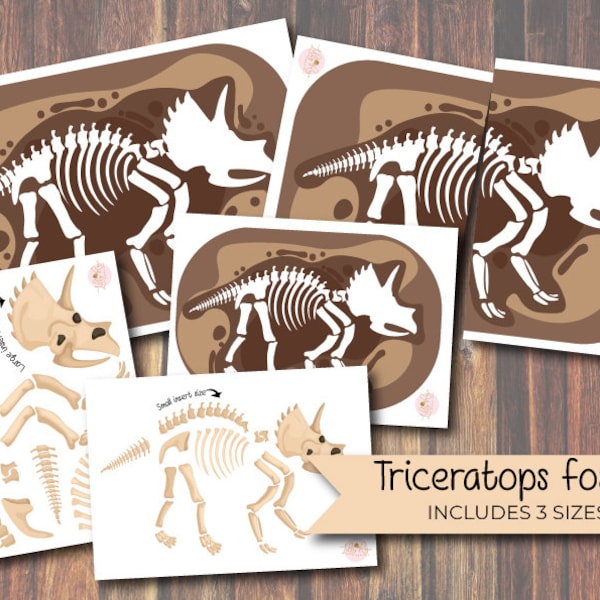 Flisat table insert Dinosaur Fossil Dig Game: Printable Insert for Sensory Table Activity - Fun and Educational Kids Play