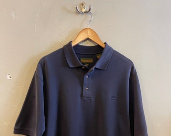 TIMBERLAND / vintage polo shirt / 90s Timberland / navy blue polo / Timbo vintage / dad polo / 90s oversized / thick cotton / mens XL