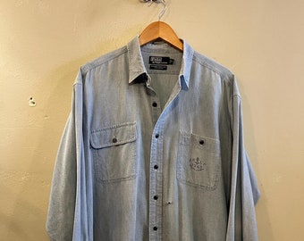 ヴィンテージ 1940 年代 BAREKAT シャンブレー ワークシャツ ~ S から  