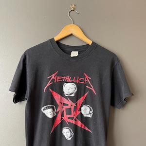 METALLICA / album laden / metallica kort haar / vintage rock-T-shirt / metalen T-shirt / vintage metallica T-shirt / vintage metalen T-shirt / heren-S