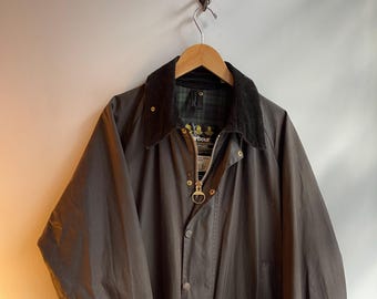 Men's Barbour Gamefair Vintage Jacket Wax Green A123 England Size