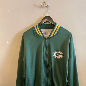 GREEN Bay / vintage Packers / NFL vintage / lambeau / superbowl champs / favre vs rodgers / cheeseheads / zip up mesh / chalkline / men&#39;s XL