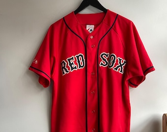 DAMON / Johnny Damon reds sox / '04 World Champs / Boston red sox / vintage baseball shirt / fenway pahk / number 18 / majestic / mens M