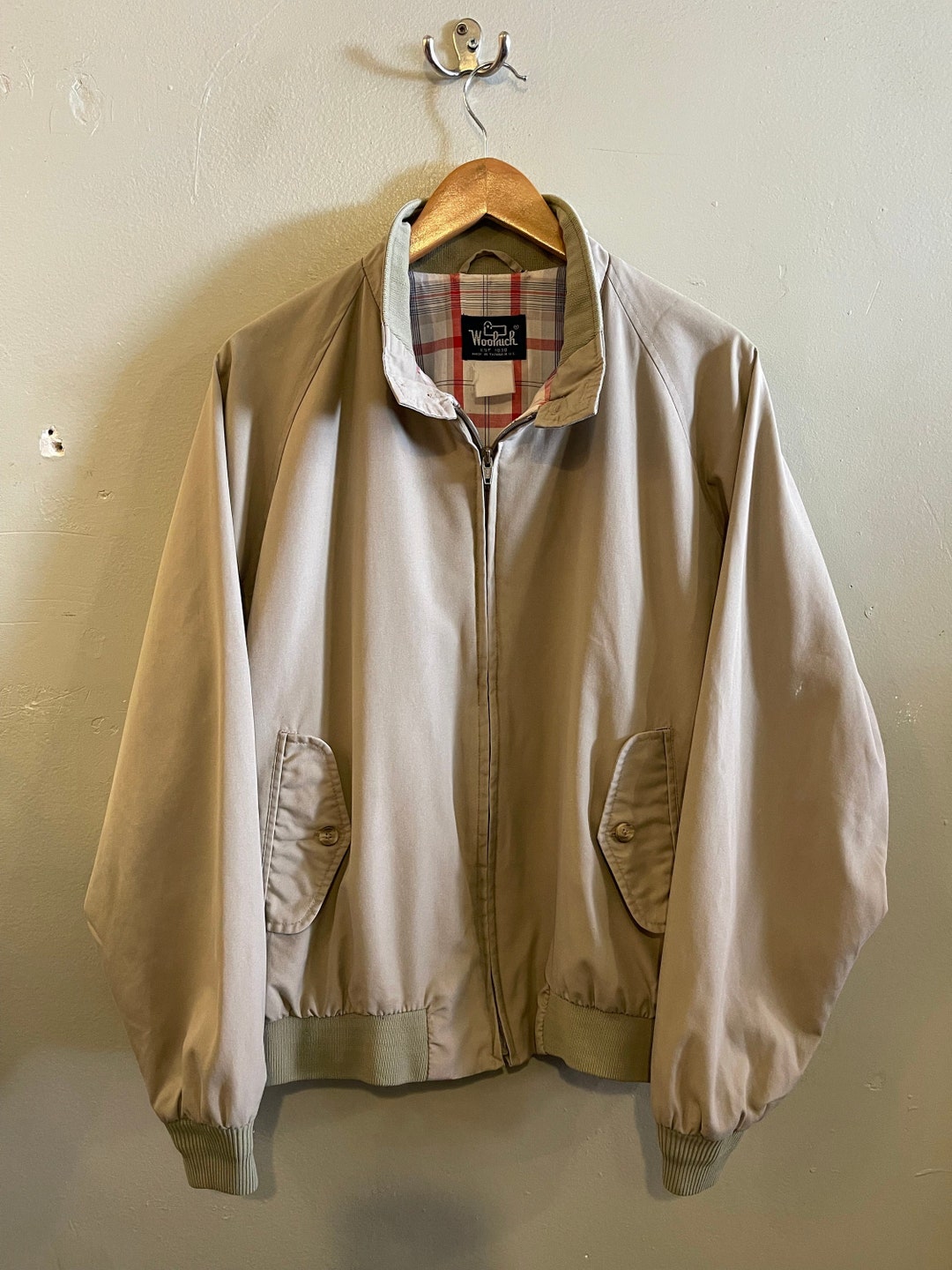 WOOLRICH / Vintage Spring Jacket / Harrington Style / Beige Jacket /  Woolrich Vintage / Dad Jacket / Walking Jacket / Mens Classic / Mens L -  Etsy