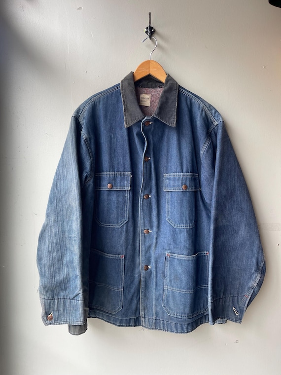 JC Penney / Vintage Chore Coat / Blanket Lined / 70s - 80s Vintage