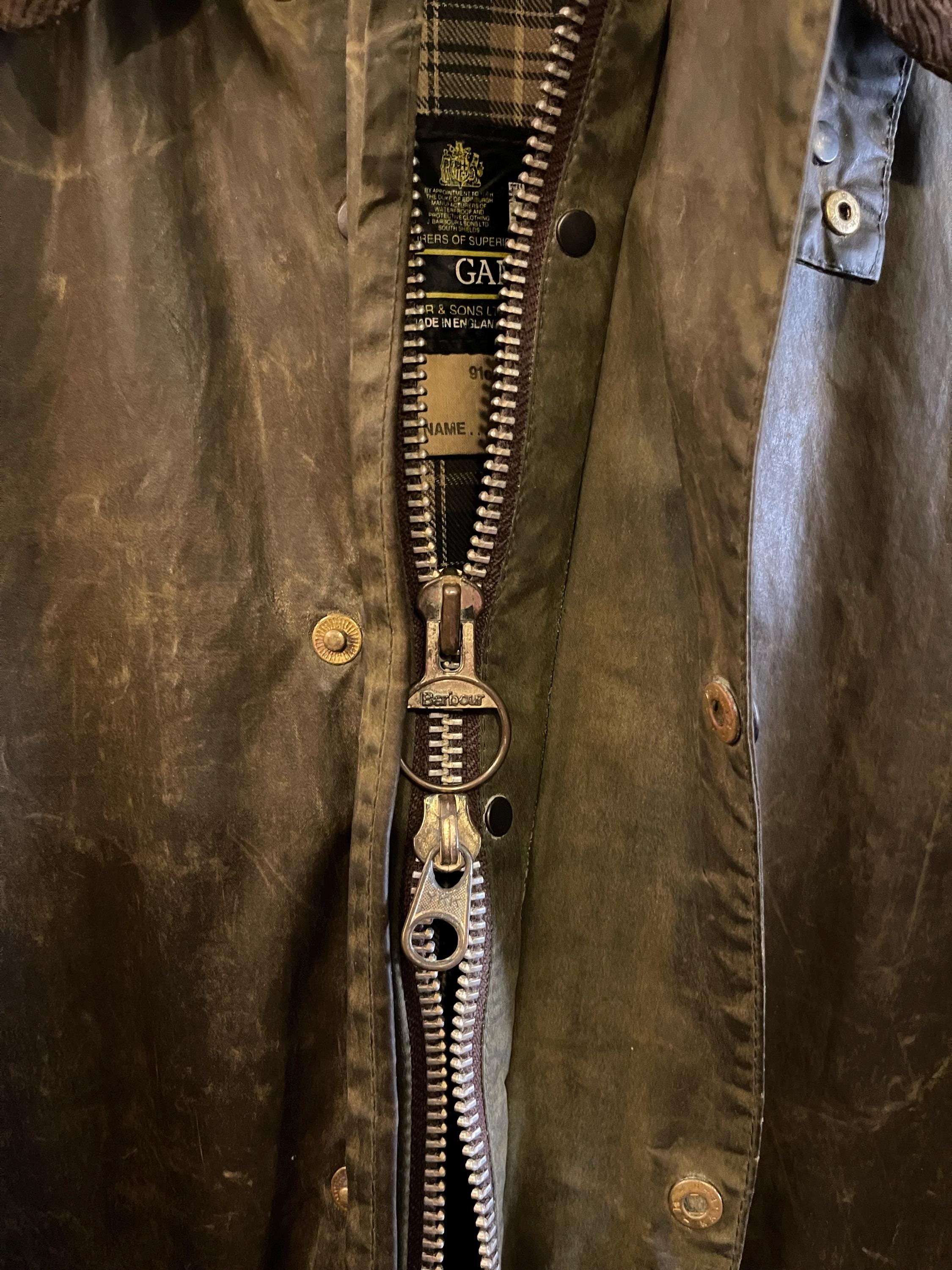 BARBOUR / Vintage Gamefair Jacket / Waxed Jacket / 2-crest / 80s