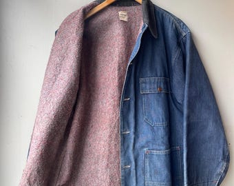 JC Penney / Vintage Chore Coat / Blanket Lined / 70s - 80s Vintage