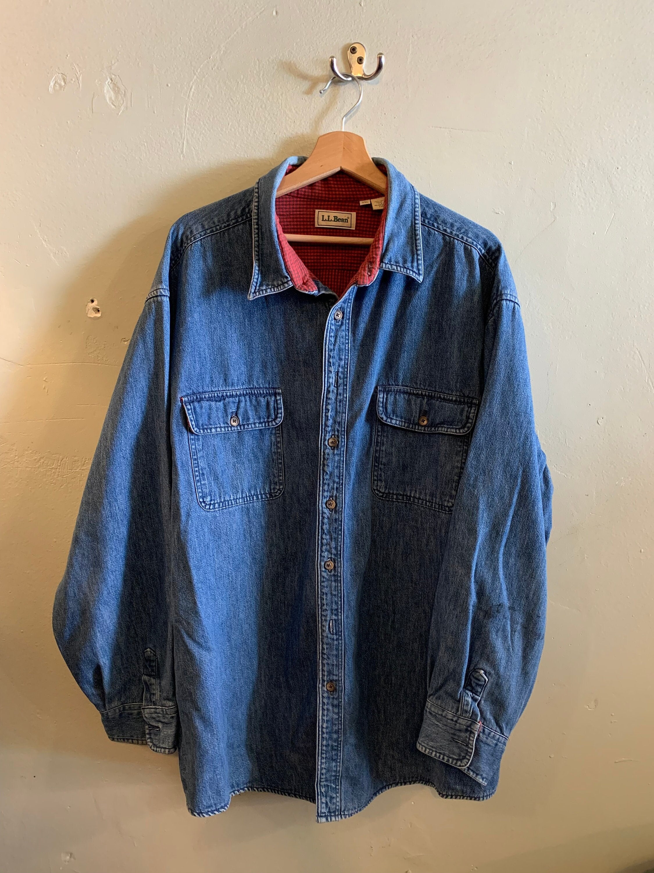 LL BEAN / Flannel Lined Shirt / Vintage 