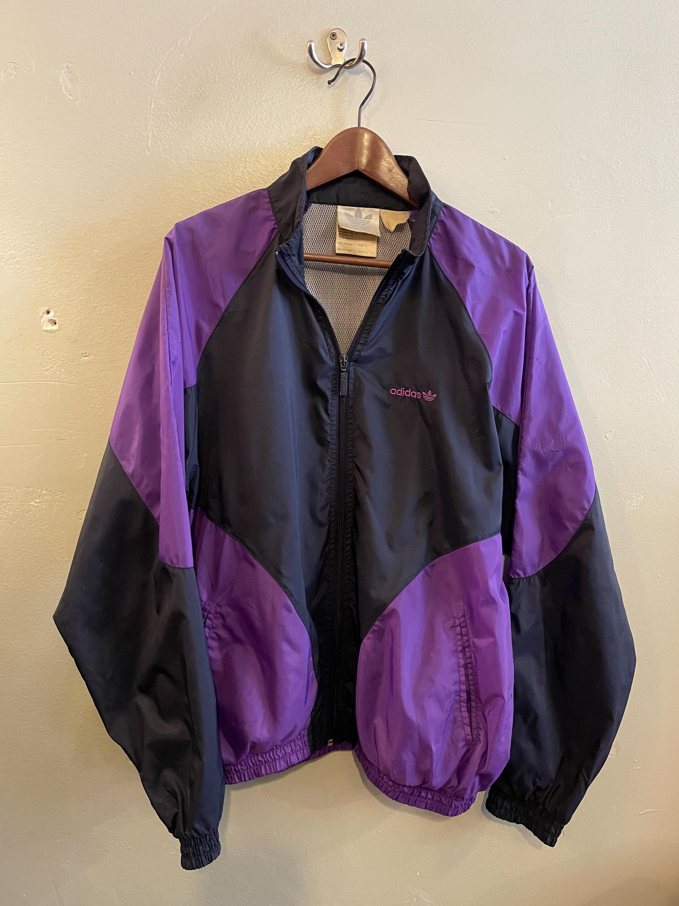 Purple Adidas Jacket - Etsy Purple Adidas Jacket - Etsy