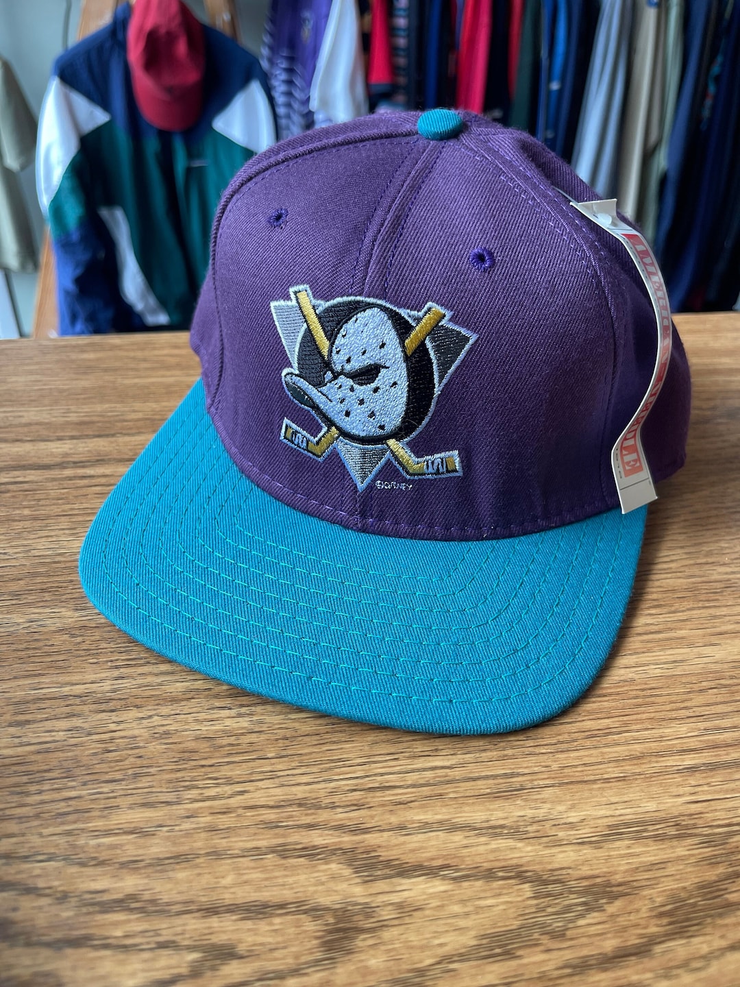 Nhl The Mighty Ducks Cap MIGHTY DUCKS NHL Vintage Anaheim Vintage 90s Ducks  Hat Vintage Ducks Ccm Fitted Hat Vintage Hockey Stanley Cup Size 1/2 S