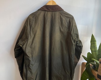 BARBOUR BEAUFORT / Vintage Wax Jacket / Made in England / Forest
