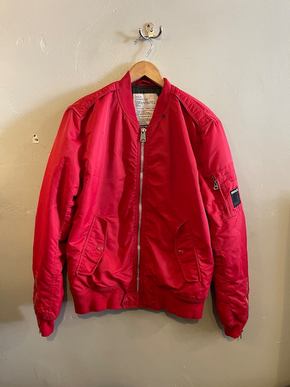 Red flight jacket best sale