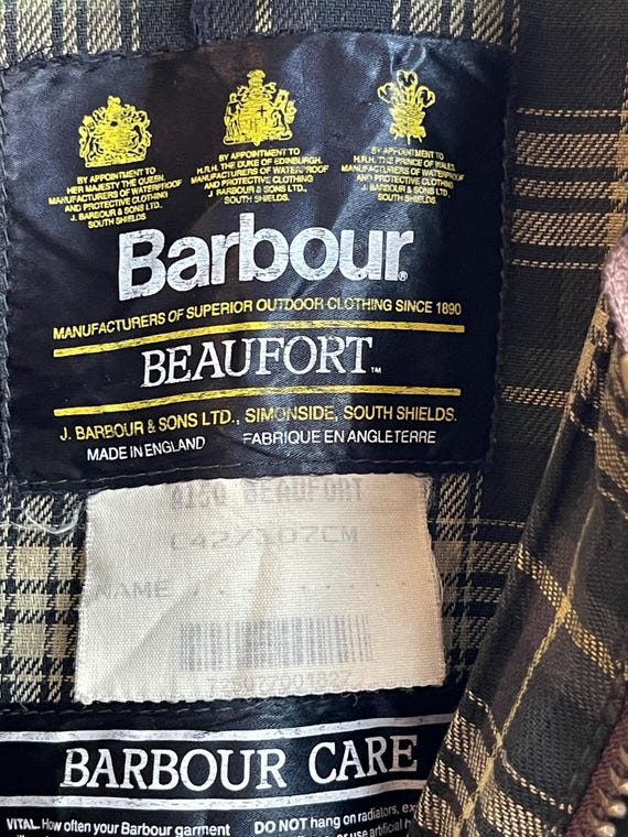 BARBOUR BEAUFORT / Vintage Wax Jacket / Made in England / Forest