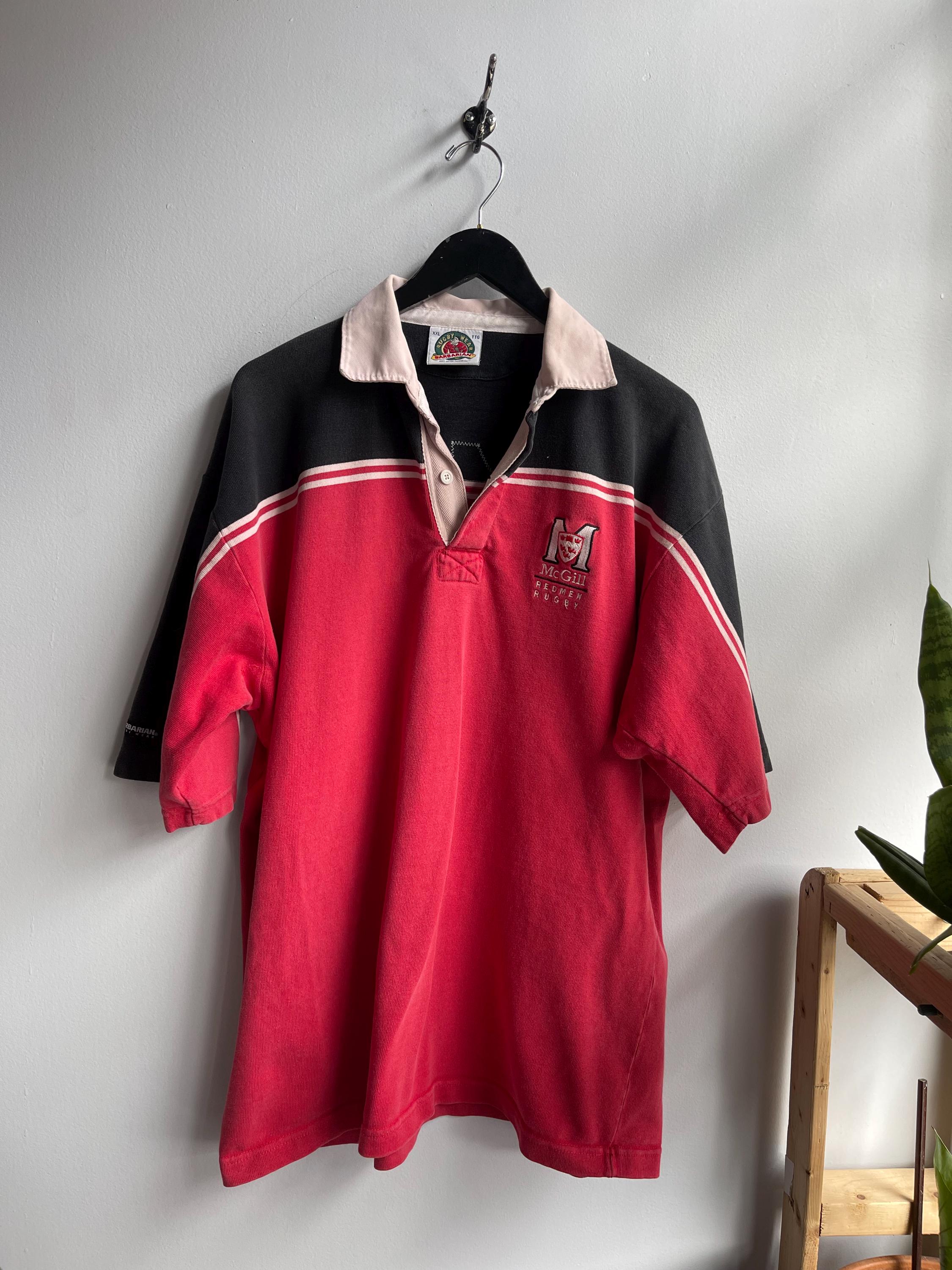Mcgill , Vintage Rugby Shirt , Barbarian Brand , Number 1 , Heavy