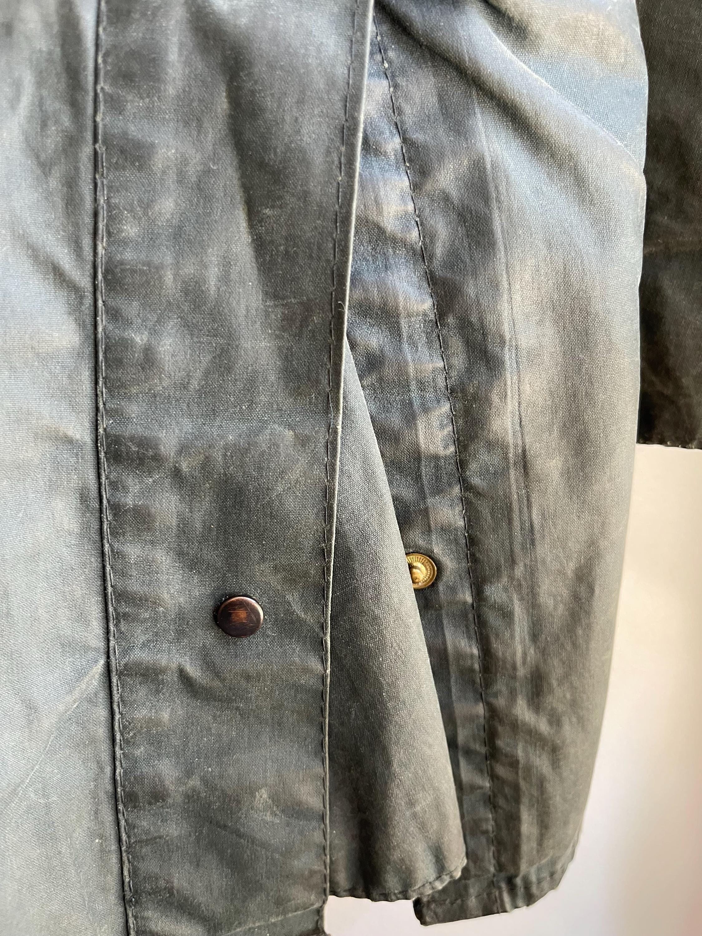 BARBOUR BEDALE / 2 Crest Label / Made in England / Navy Blue / 80s