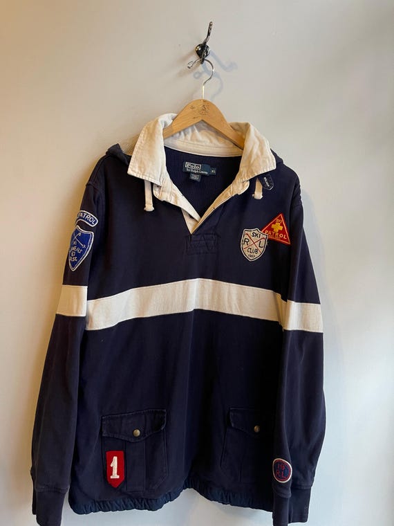 POLO RL / Ski Patrol Rugby Shirt / Insulated Rugby Shirt / Hooded