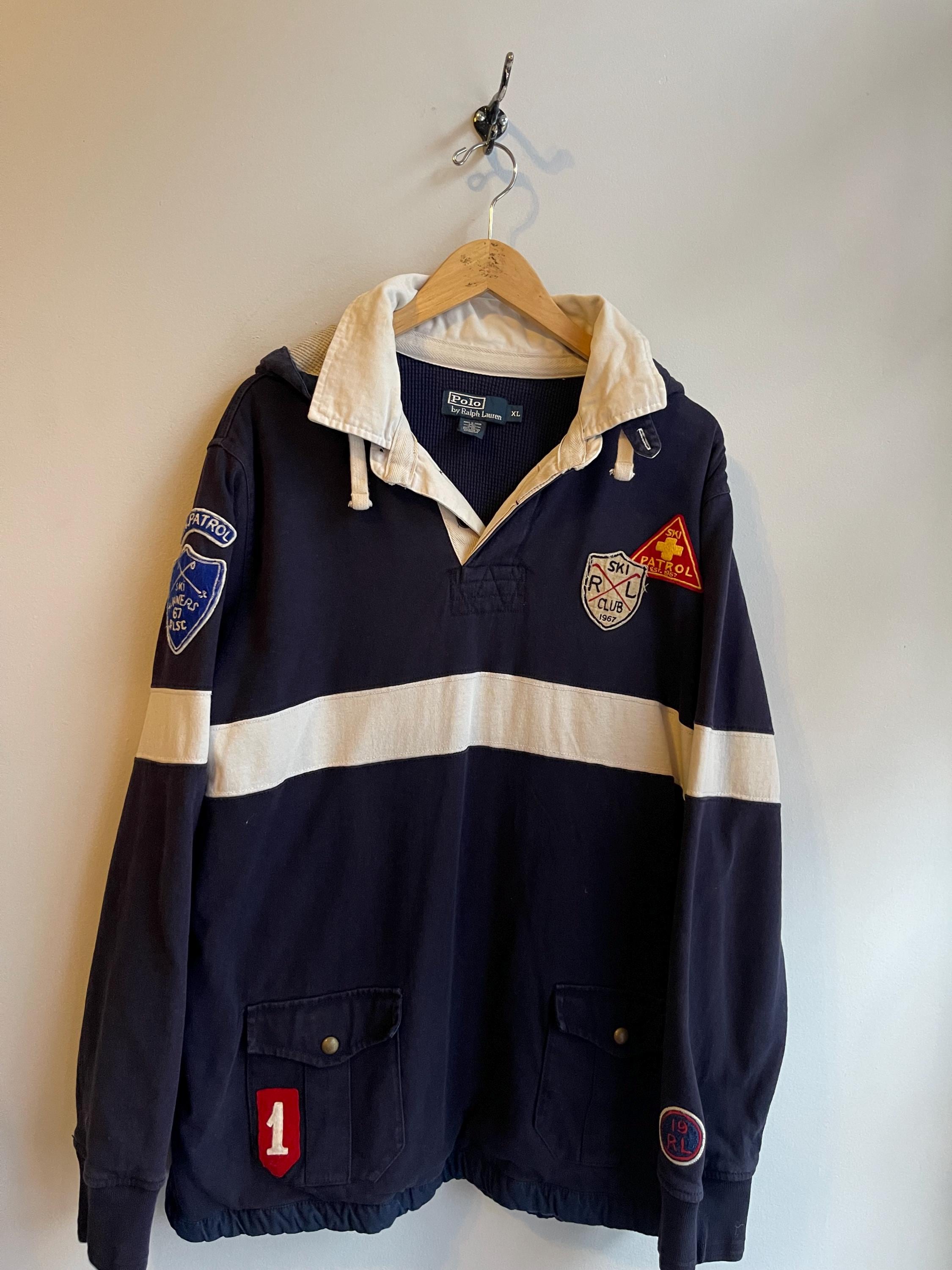 POLO RL / Ski Patrol Rugby Shirt / Insulated Rugby Shirt / Hooded
