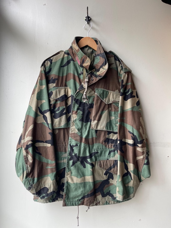 M-65 vintage repro surplus jacket US army camo so-sew styles  plastic YKK zip vintage military coat classic mens M-L