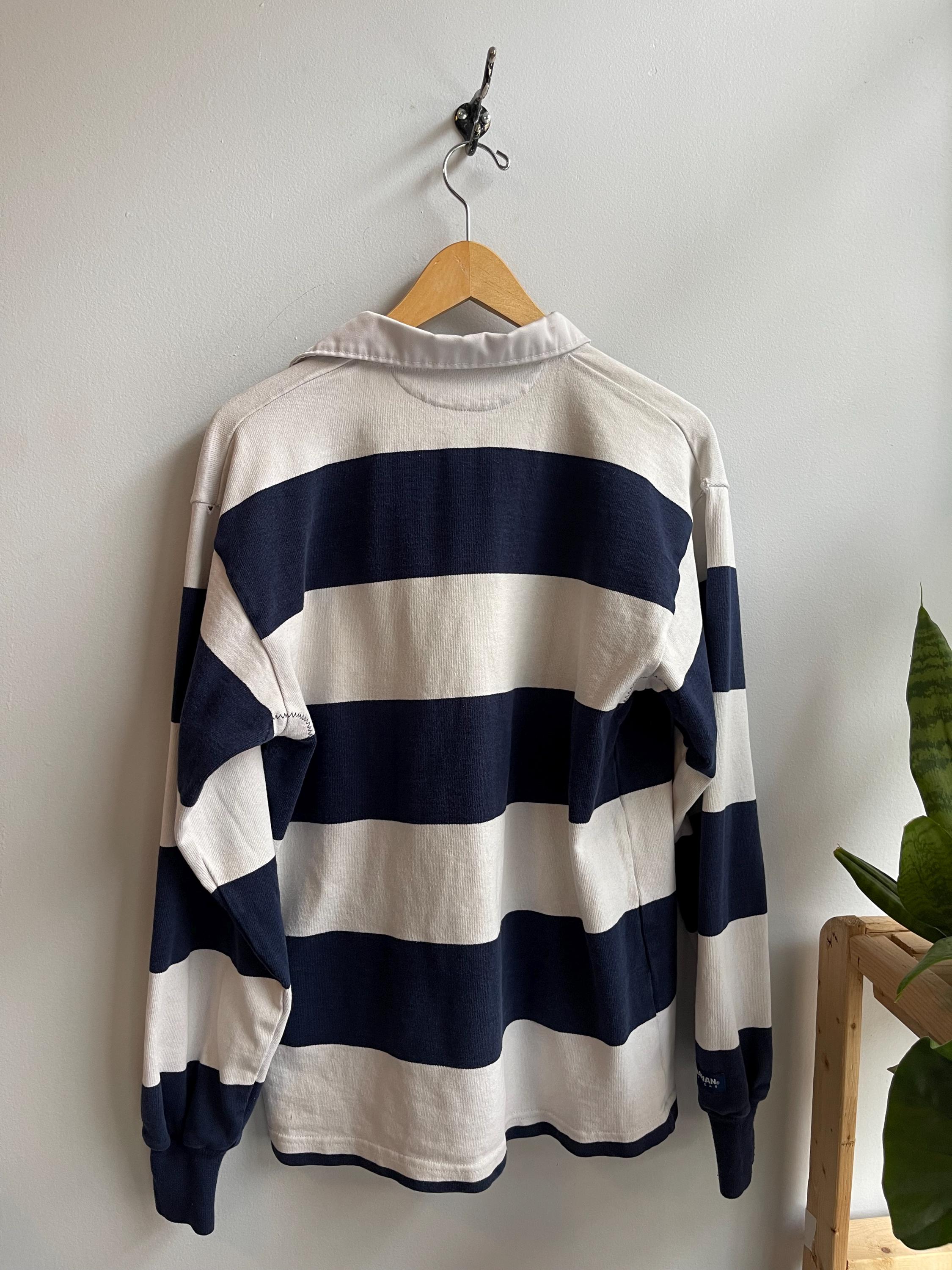 BARBARIAN / Vintage Rugby Shirt / Montreal High School / Striped