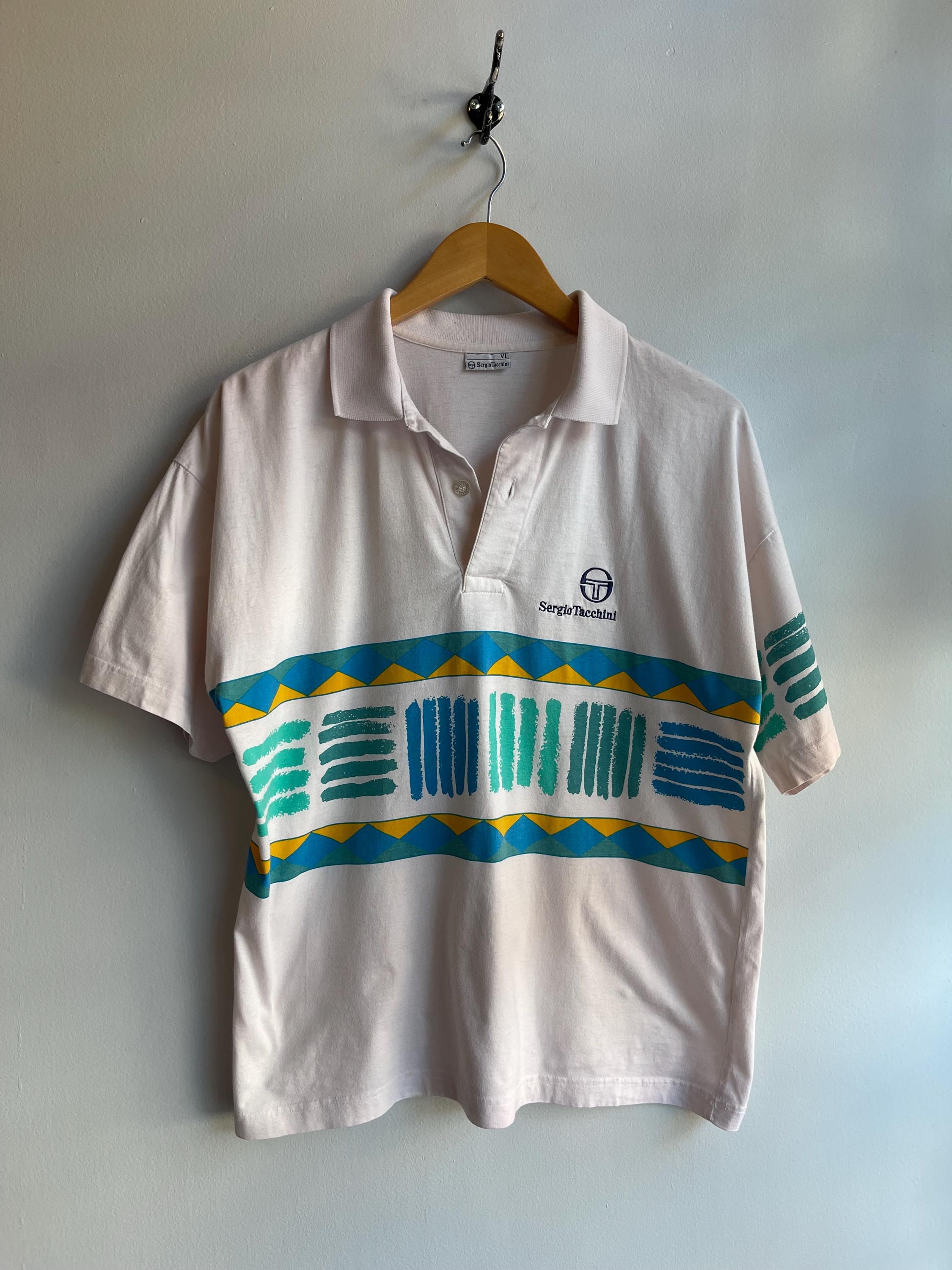 Sergio Tacchini ポロシャツ Lサイズ ストライプ Sergio Tacchini ポロシャツ Lサイズ ストライプ Sergio