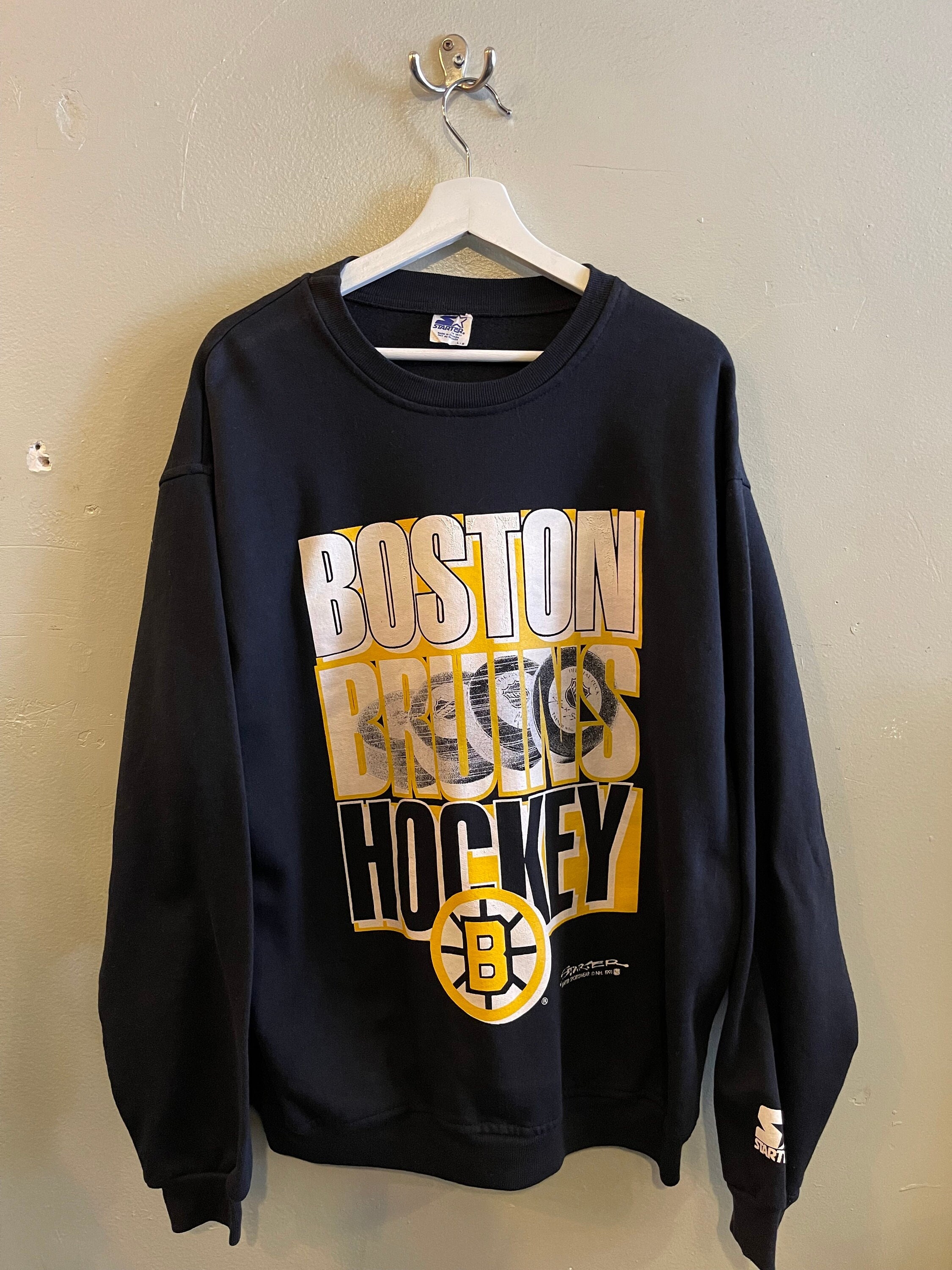 VTG 90s Starter NHL Boston Bruins Player Issued Authentic Center