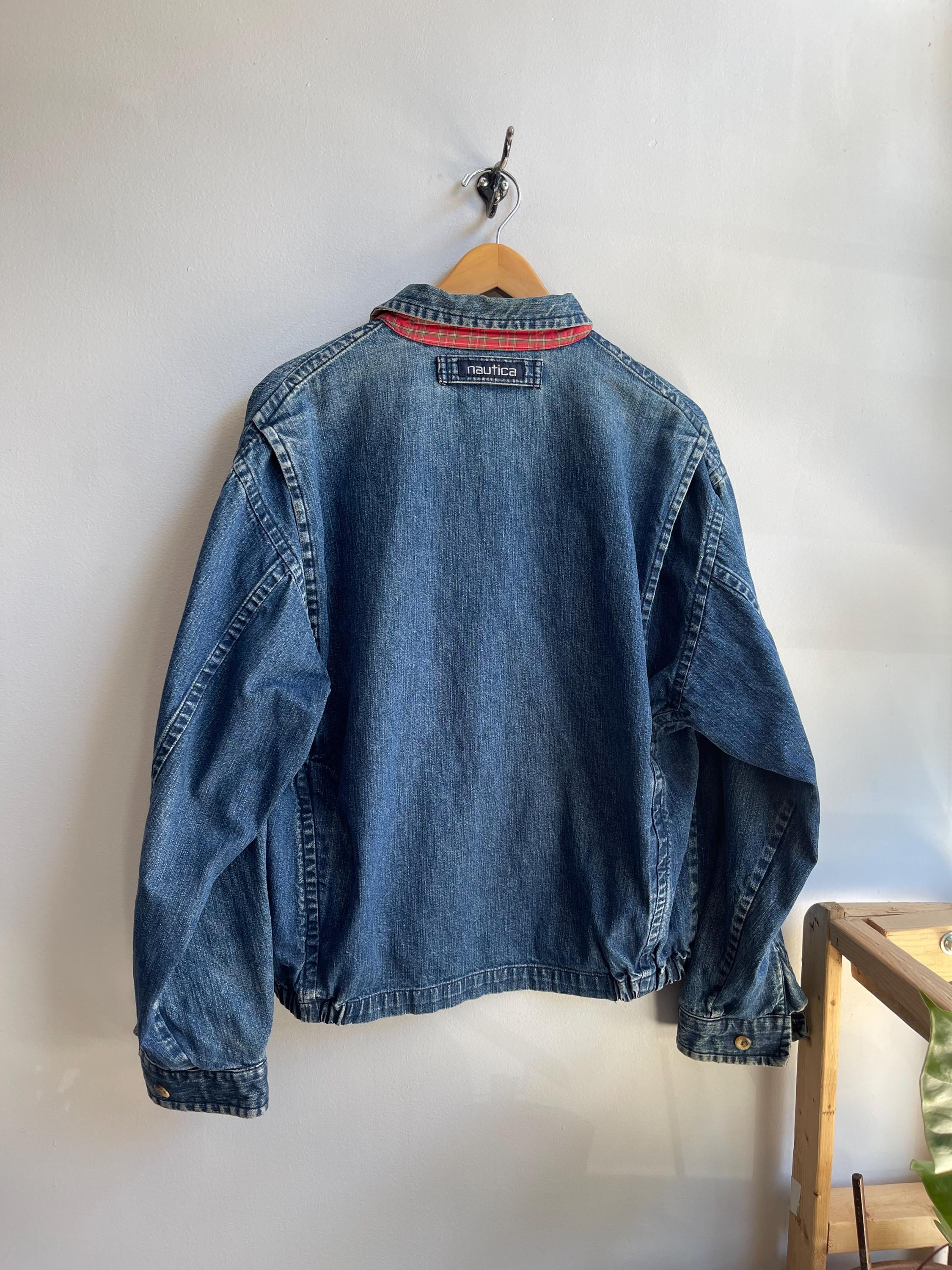 NAUTICA / Vintage Denim Jacket / Denim Harrington Style Jacket NAUTICA / Vintage Denim Jacket / Denim Harrington Style Jacket