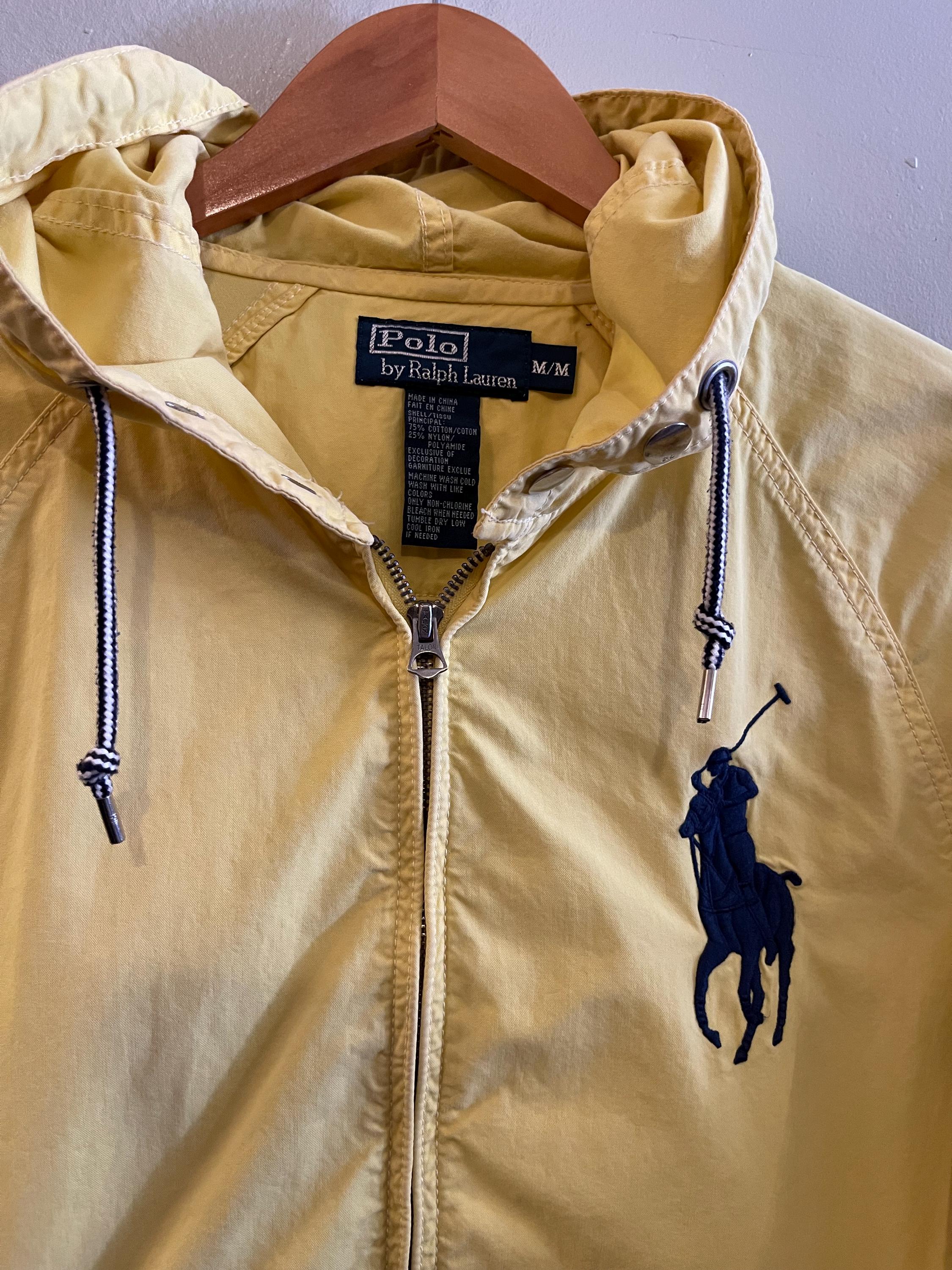 POLO RL / Vintage Jacket / 90s Polo Big Logo Jacket / Yellow Polo