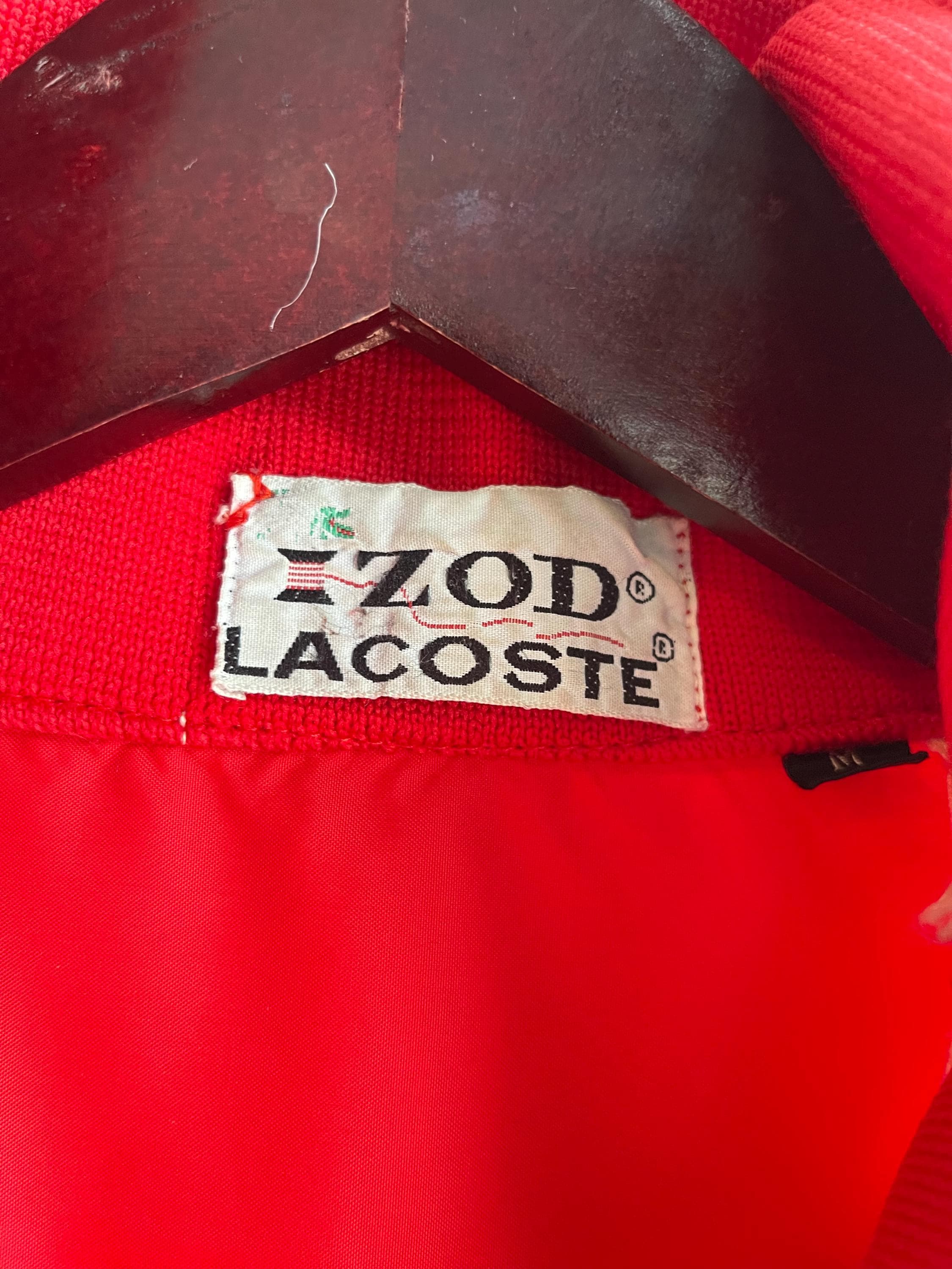 IZOD / Vintage Windbreaker / Red / 80s Vintage Izod / Vintage