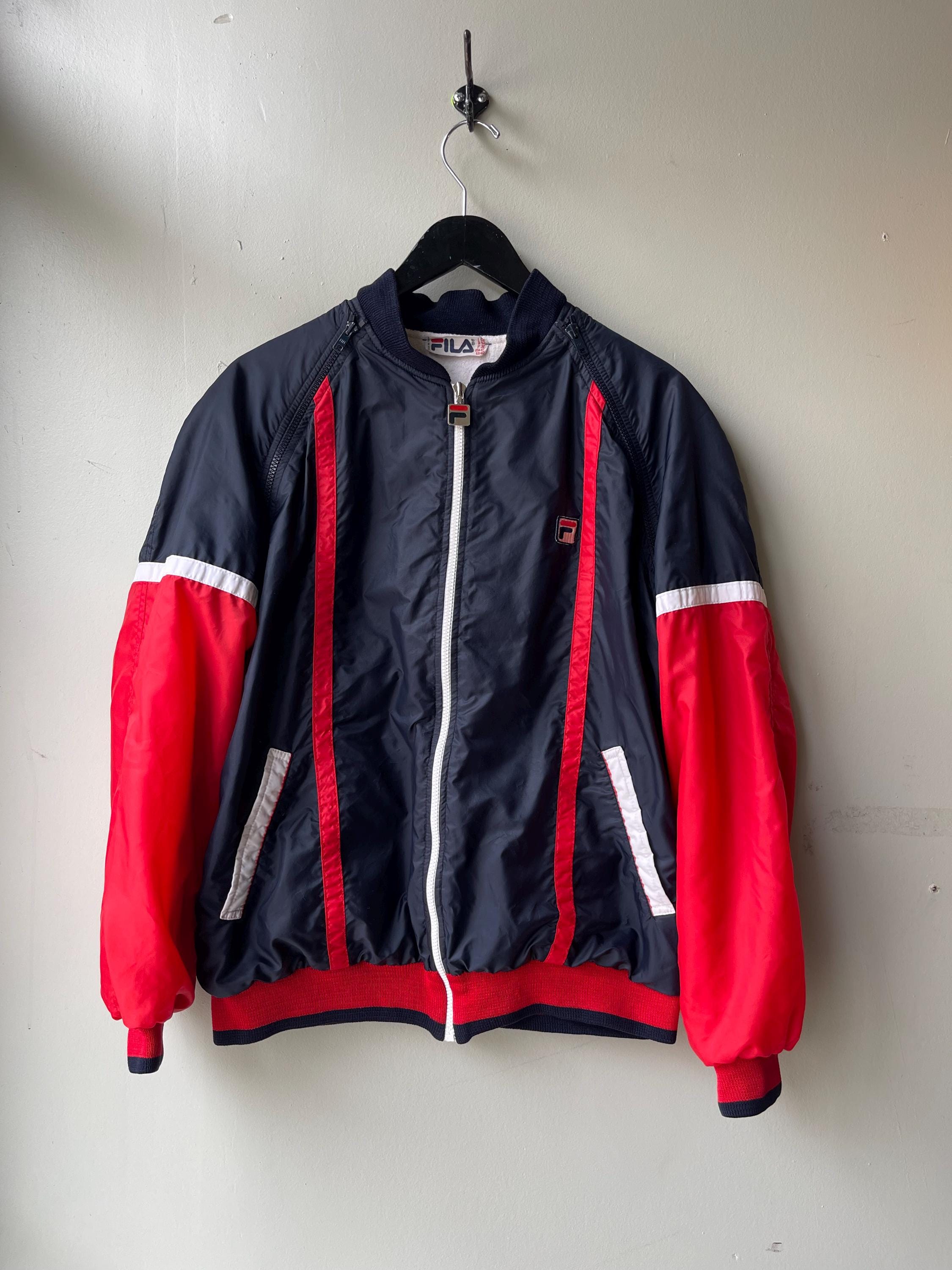 フィラ　us70s 80sジャケット セール】【ヴィンテージ古着】80's FILA/フィラ ロゴ刺繍 中綿