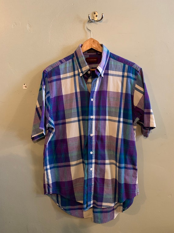 CHAPS RL / vintage Ralph Lauren / Chaps madras shirt / purple | Etsy