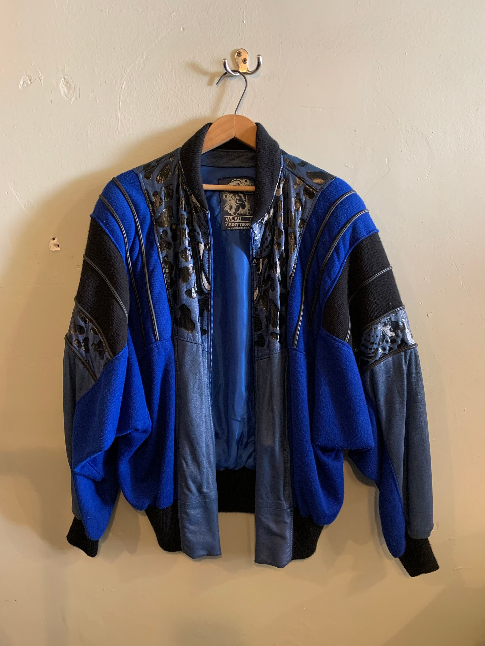 Veste des années 90 / veste vintage folle / garniture en cuir Etsy