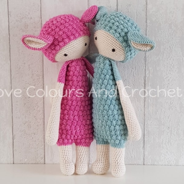 Lalylala Lupo Cordero Color muñeca Amigurumi Peluche Juguete Ganchillo