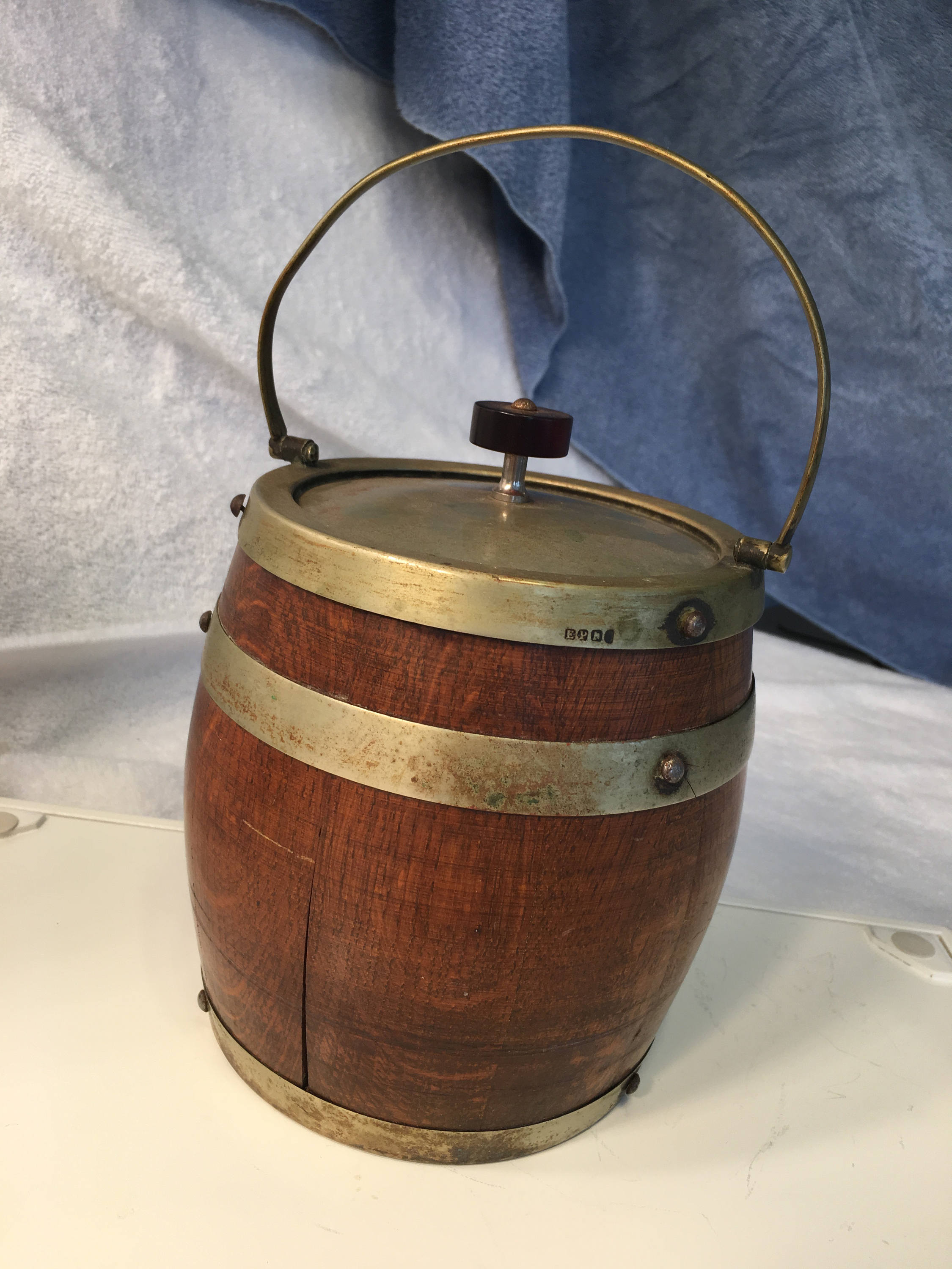 Vintage Oak Barrel Humidor With Pottery Liner Etsy