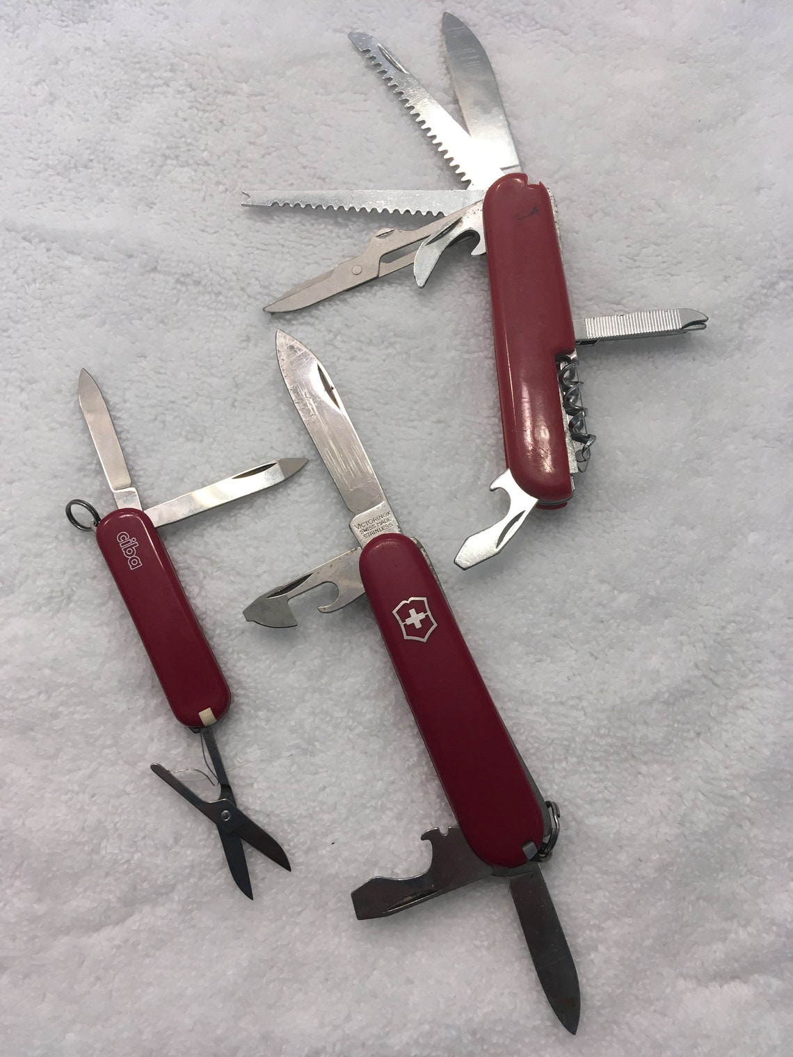Vintage Swiss Army Knives set of 3 Etsy España