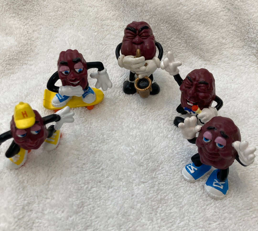 Vintage California Raisins Figurines, Set of 5 Etsy