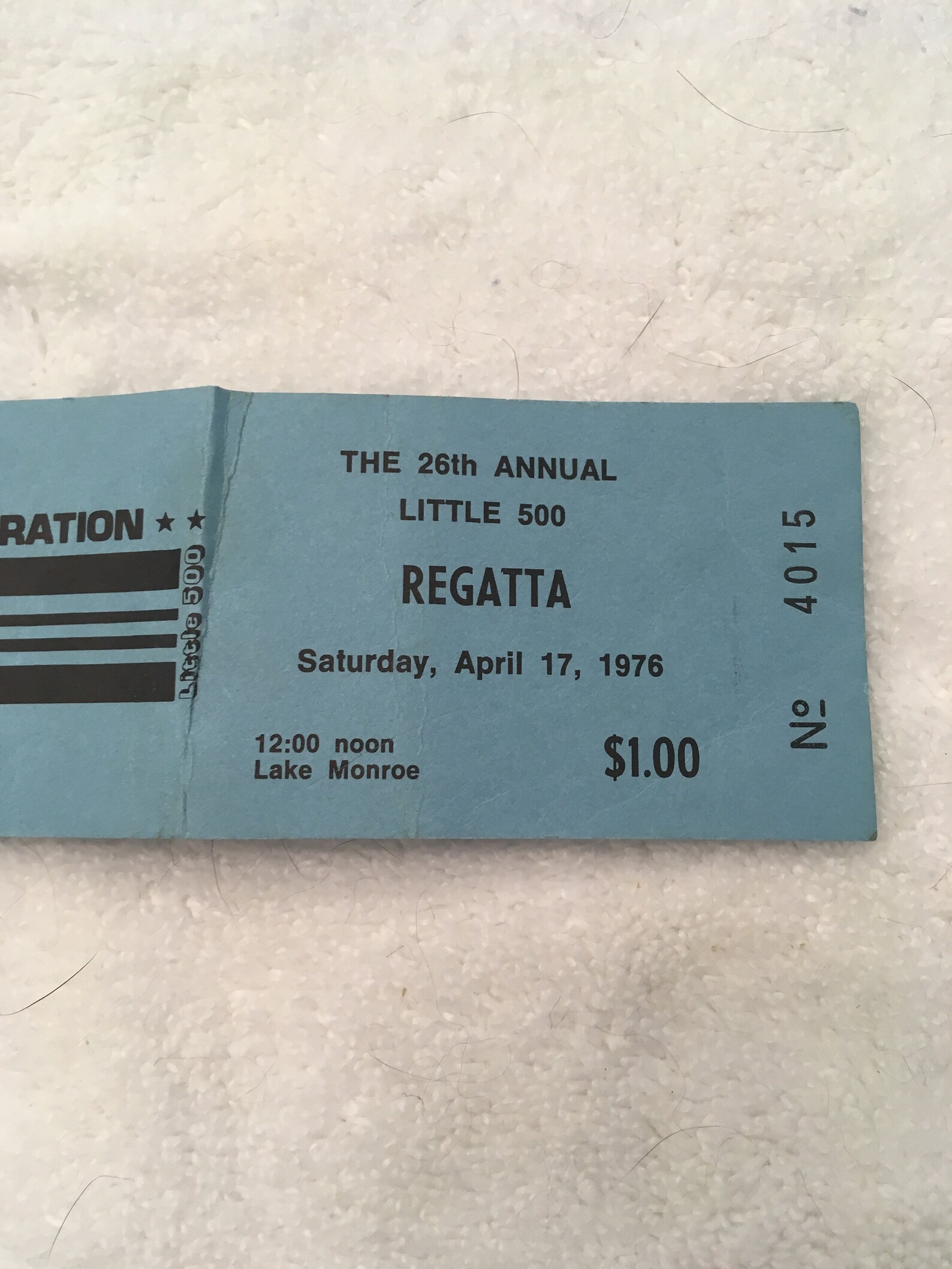 Indiana University Little 500 1976 IU Regatta Ticket Etsy