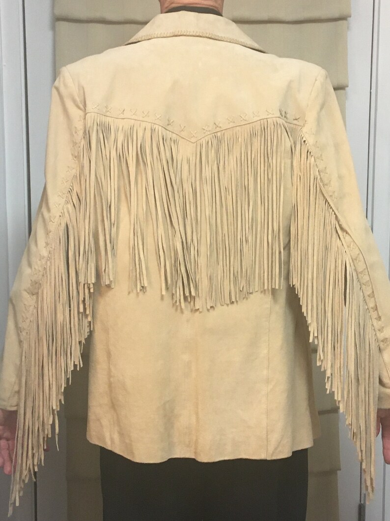 Vintage fringed Cripple Creek suede leather jacket soft | Etsy