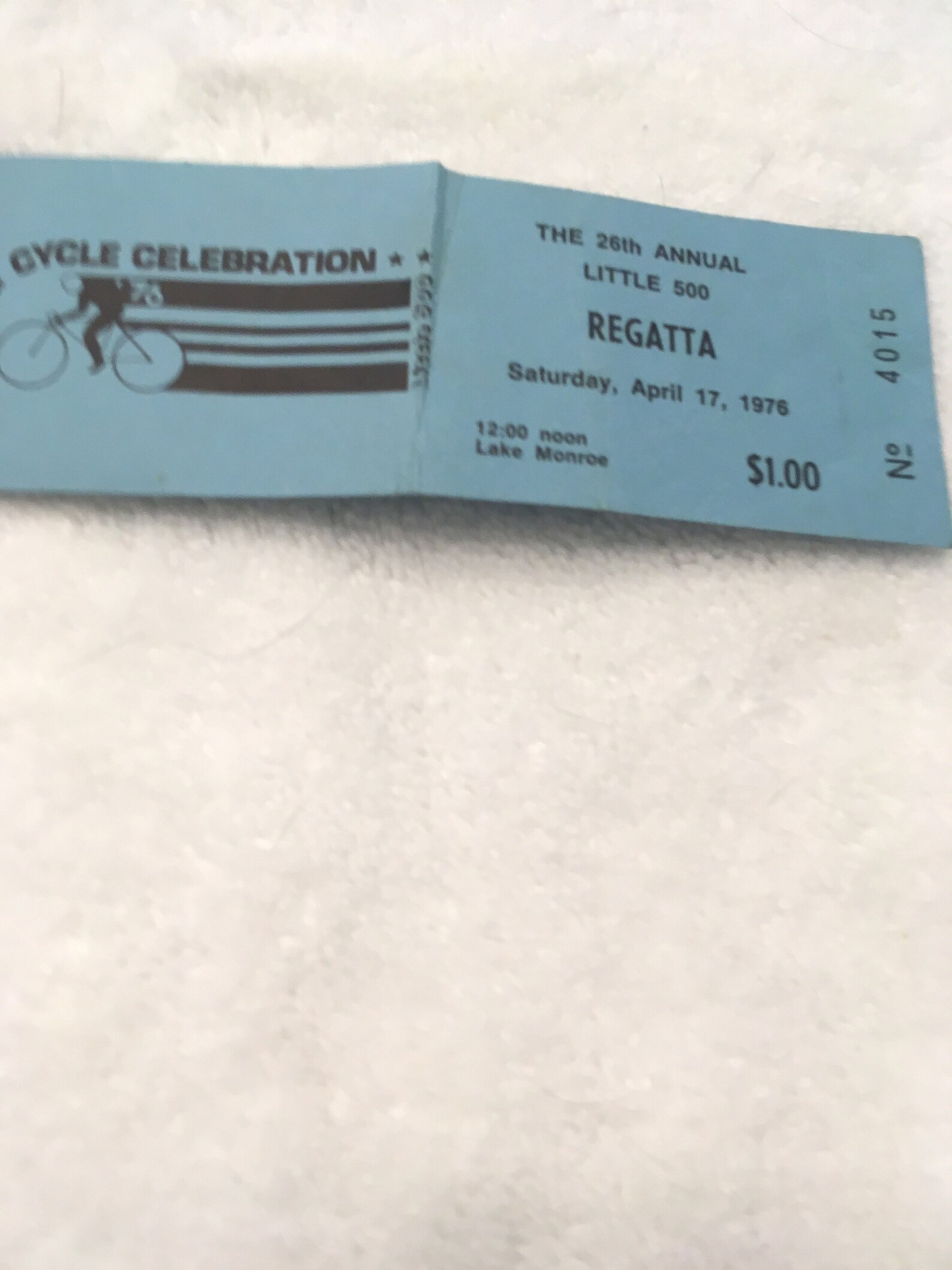 Indiana University Little 500 1976 IU Regatta Ticket Etsy