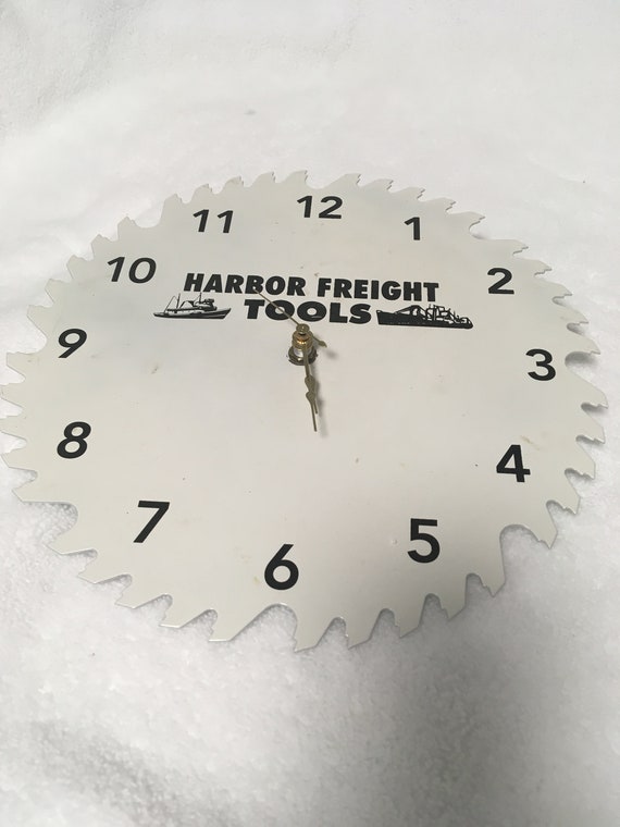 Vintage Saw Blade Harbor Freight Tools Wall Clock Etsy