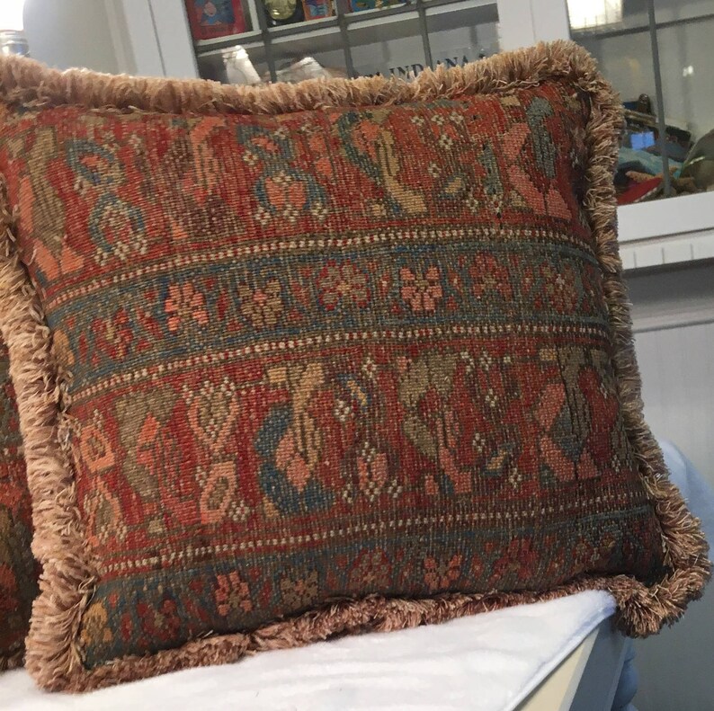 Oriental Carpet Pillows 2 Hand Made Pillows Etsy