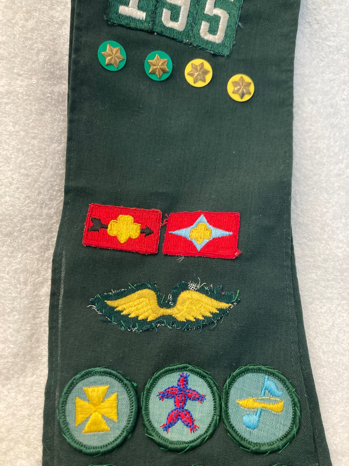 Girl Scout Sash Vintage 1960s with 14 Badges 4 Stars Wings and | Etsy