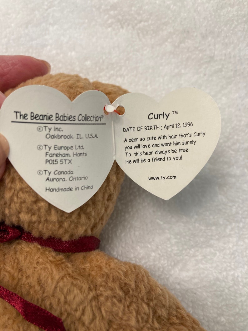 Vintage Curly Beanie Baby With Tag Errors - Etsy