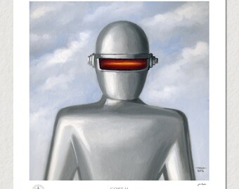 Poster Print - Gort Robot from The Day the Earth Stood Still movie. Classic science fiction John Padlo Artwork