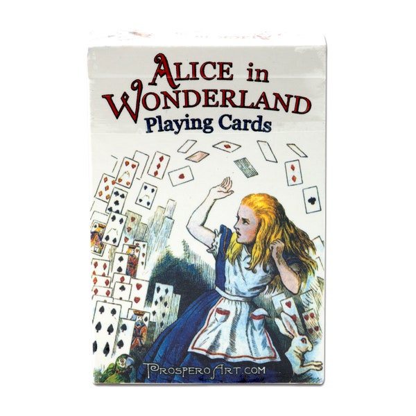 Alice In Wonderland Playing Cards - Red Back Deck