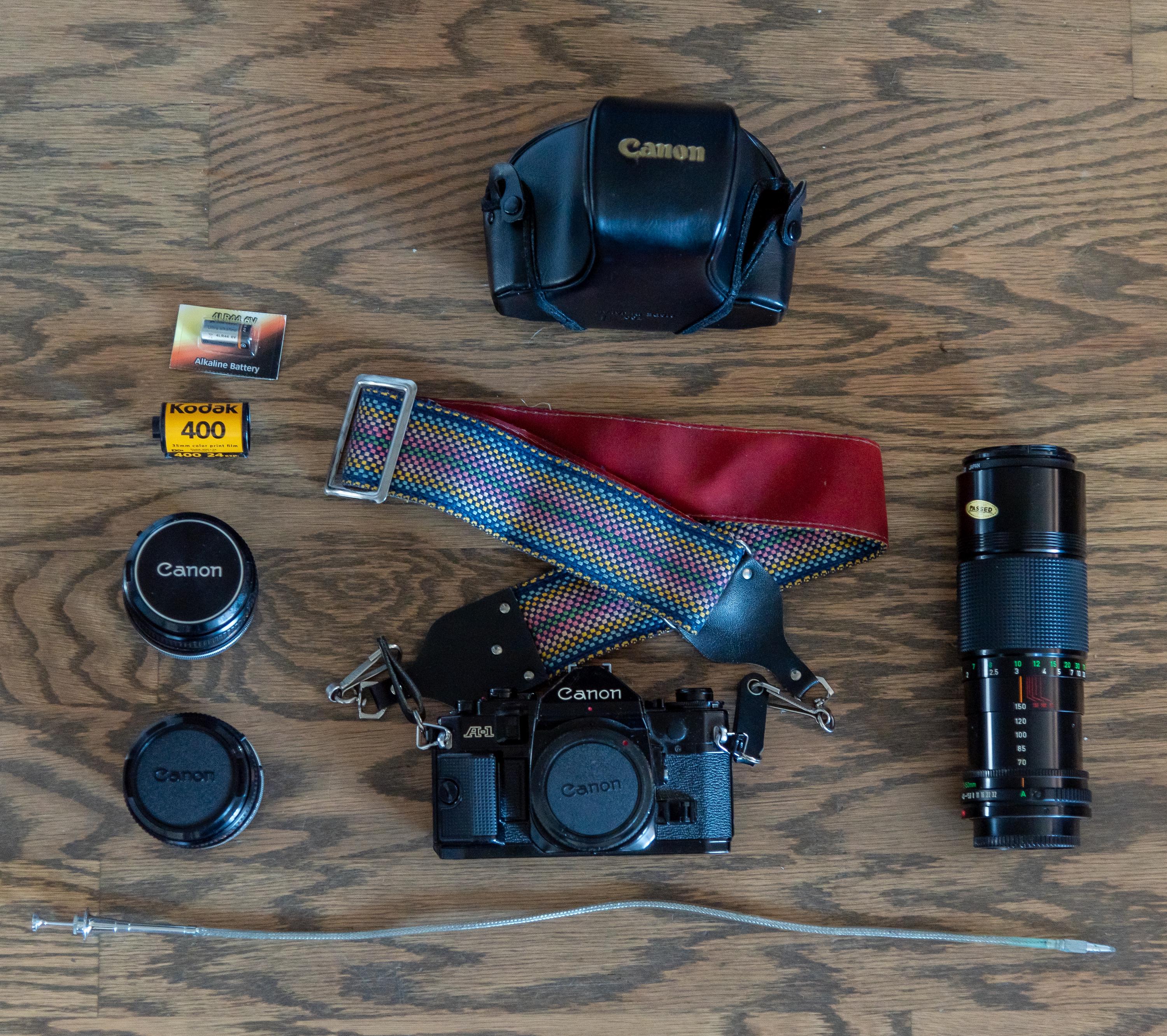 Vintage Canon A-1 Film Camera Bundle – Complete Starter Kit W/ 3