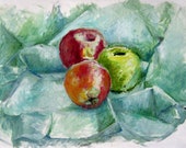Still life with food Antique oil painting original Soviet art Ukrainian artist 30-40