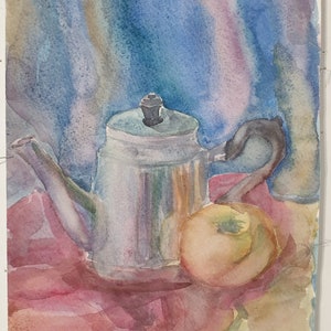 Natura morta con cibo Pittura a olio antica originale Arte sovietica Artista ucraino 29-20 (Igor)